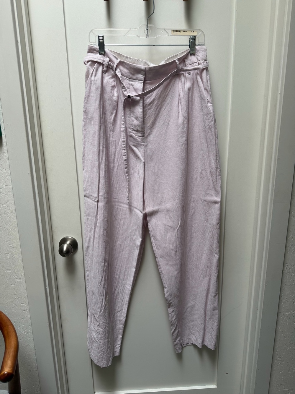Topshop Pale Lavender High-Waist Trousers